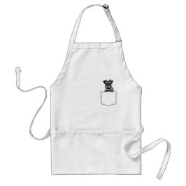 Avental Schnauzer Dog Pocket Apron