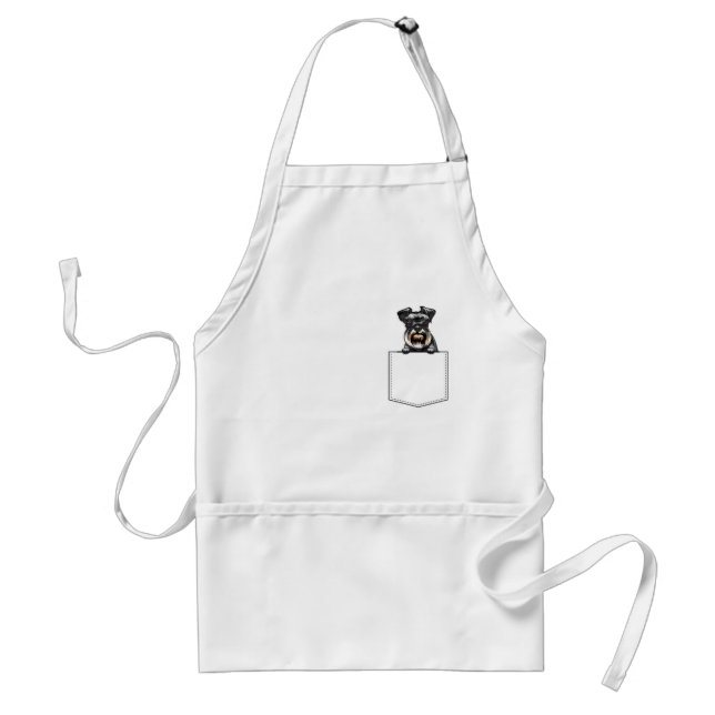 Avental Schnauzer Dog Pocket Apron (Frente)