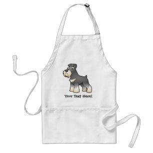 Avental Schnauzer gigante/padrão/diminuto dos desenhos