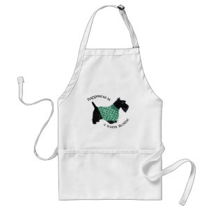 Avental Scottish Terrier - Suéter Coração Verde