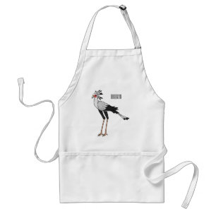 Avental Secretary bird cartoon illustration