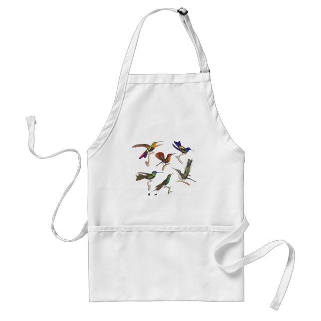 Avental Seis colibris coloridos (Frente)