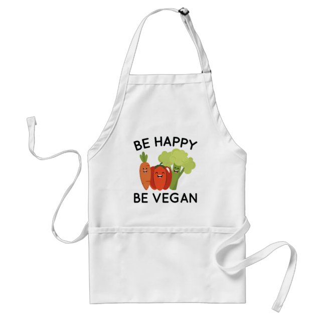 Avental Seja Feliz Seja Vegan (Frente)