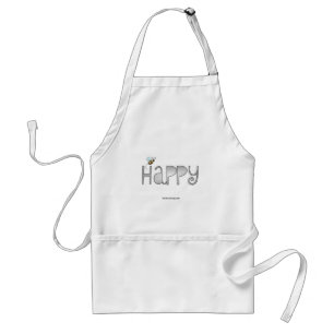 Avental Seja feliz - Uma palavra positiva - Roupa (preto)