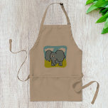 Avental Selva de Elefante de Cartoon Bonita<br><div class="desc">Adicione um charme lúdico à sua cozinha ou ao seu espaço artesanato com este adorável avental elefante de desenho animado! Perfeito para projetos de cozinhar, assar, churrasco ou criação, este avental divertido apresenta uma ilustração elefante alegre que traz uma vibração da selva iluminada para o seu dia. Ideal para crianças...</div>
