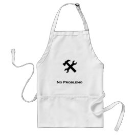 Avental Sem problemas, sem chave de martelo preta