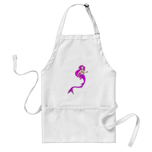 Avental sereia de estilo anime rosa (Frente)
