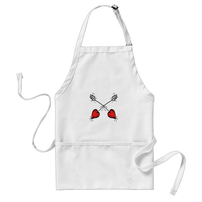 Avental Setas Crossed Strawberry Heart - (Frente)