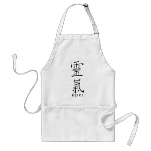 Avental Símbolo Reiki em Tinta Preta