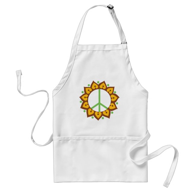 Avental Sinal de paz da flor de Lotus do Henna (Frente)
