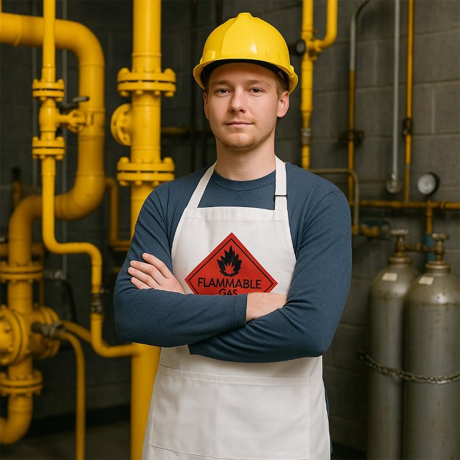 Avental Sinal de perigo Rótulo de segurança do gás inflamá (Criador carregado)