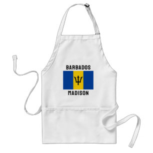 Avental Sinalizador de Barbados de Nome Personalizado