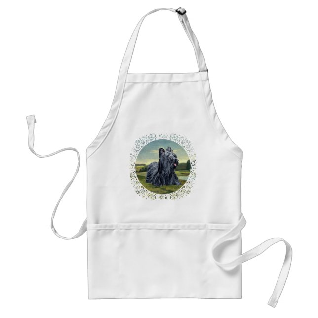Avental Skye Terrier em Paisagem Pastoral (Frente)