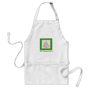 Avental Snowy Evergreen Oh, Árvore de Natal! Adulto Apron