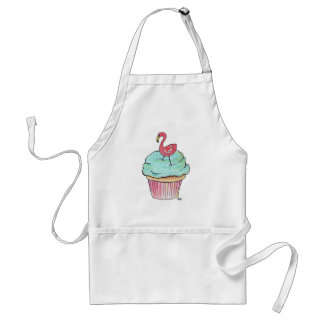 Avental Sobremesa retro do cupcake cor-de-rosa do