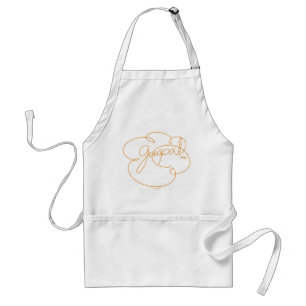 Avental Soja GUAPA - Nuvem Negra - Script Laranja