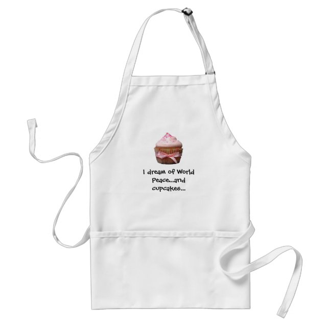 Avental Sonho com a Paz Mundial...e cupcakes Apron (Frente)