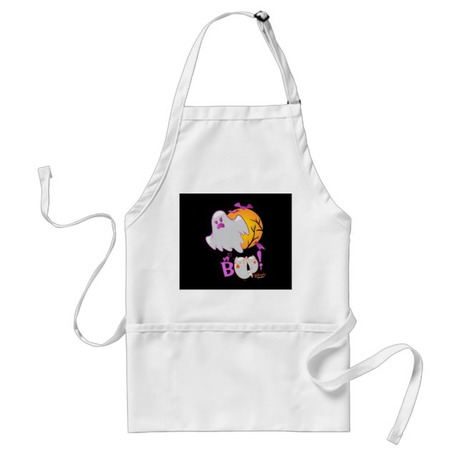 Avental Spider Gift Boo Ghost Bats Spider Halloween (Frente)