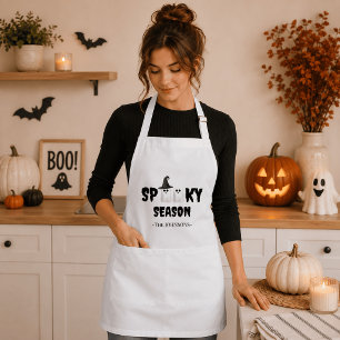 Avental Spooky Season Apron - Presente de Cozinha Dia de a