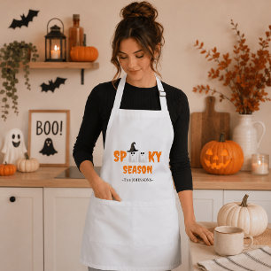 Avental Spooky Season Apron - Presente de Cozinha Dia de a