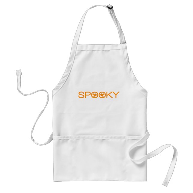 Avental Spooky Typografia Halloween Apron (Frente)