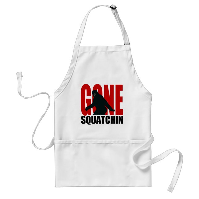Avental Squatchin ido - preto e vermelho (Frente)