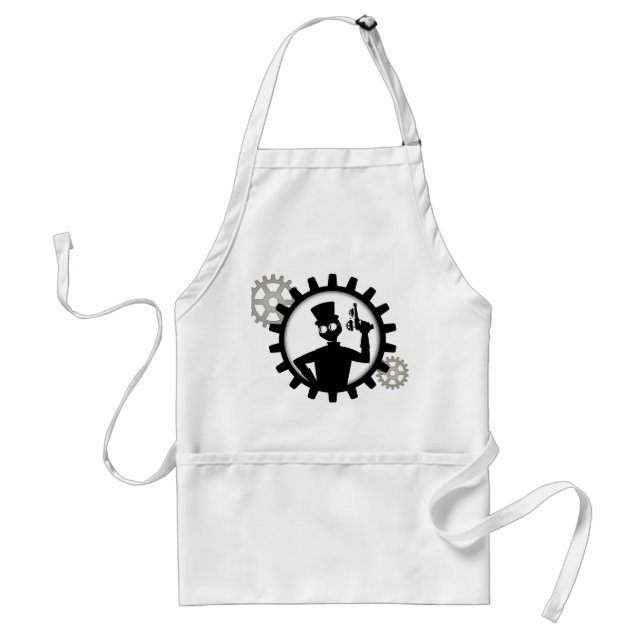 Avental Steampunk Man Segurando Uma Arma Em Gear (Frente)