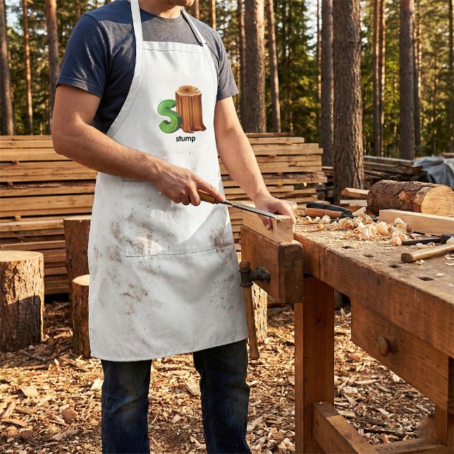 Avental Stump Alphabet - Letra S, Trechos Divertidos, Arte (Criador carregado)