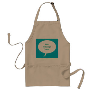 Avental Suas Aprons de Fundo da Bolha de Voz de Mensagem