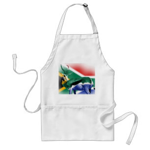 Avental Sul - bandeira de Springbock do africano