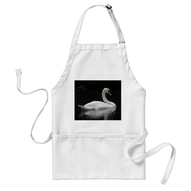 Avental Swan branco gracioso Apron (Frente)