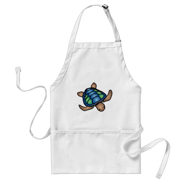 Avental Tartaruga Verde Azul Apron (Frente)