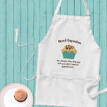 Avental Terapêutica com cupcake<br><div class="desc">Um avental com uma grande imagem de cupcake caprichosa e o sentimento de texto: "Os bons cupcakes são mais baratos do que a terapia,  e você não precisa de uma consulta." Texto editável.</div>