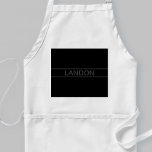 Avental Texto personalizável | Cinzas negras e negras mode<br><div class="desc">Olhar contemporâneo falso.</div>