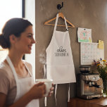 Avental Texto Tipográfico do Coordenador de Cores<br><div class="desc">Um design simples de "coordenador do caos" em um texto tipográfico preto divertido. Perfeito para aquela mãe ocupada,  professora,  gerente de esportes ou chefe de trabalho.</div>