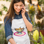 Avental Tigela de Fruta<br><div class="desc">Um desenho ilustrativo de uma tigela de fruta. Esta design parece realmente eficaz nestes Apron</div>