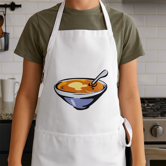 Avental Tigela de Sopa de Tomate com Colher (Criador carregado)