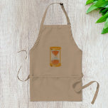 Avental Timer de Hourglass Dourado Apron<br><div class="desc">A ampulheta é um item muito reconhecível. Esta design é uma amável ampulheta de ouro que está a meio caminho. Este design de ampulheta dourada parece excelente neste avental. Perfeito para si mesmo ou como presente</div>
