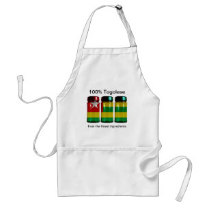 Avental Togo Flag Spice Jars Apron