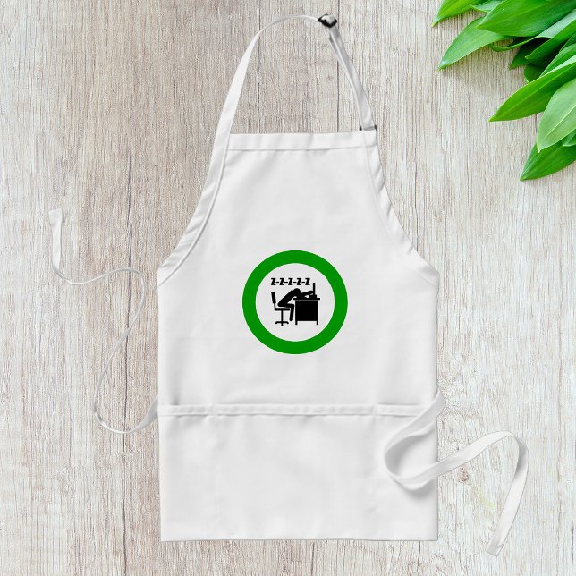 Avental Trabalhador Engraçado Dormindo na Mesa (Criador carregado)