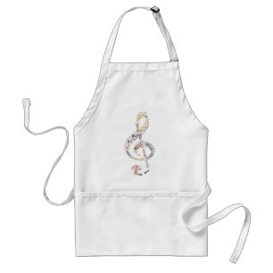 Avental Treble Clef Word Art