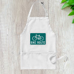 Avental Trilha de Bicicleta de Caminho de Ciclo de Rota de<br><div class="desc">Cozinhar, grelhar, ou artesanato em estilo com este avental do Sinal de Rota de Bike. Perfeito para ciclistas que adoram passar tempo na cozinha ou no exterior, este avental durável apresenta um gráfico de bicicleta ousado que adiciona uma vibração divertida e esportiva. Excelente para churrascos, festas de moto, e uso...</div>