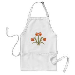 Avental Tulip Vintage Coral Whimsical