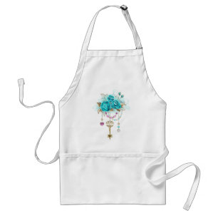 Avental Turquoise Roses with Keys