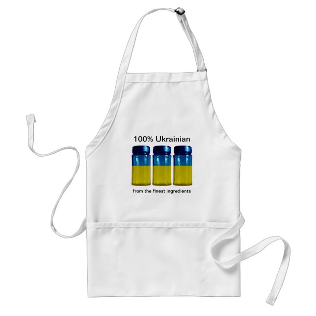 Avental Ucrânia Flag Spice Jars Apron (Frente)