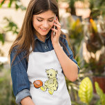 Avental Urso Amarelo<br><div class="desc">Um ursinho amarelo giro sentado com uma bola. Esta design parece realmente eficaz nestes Apron</div>