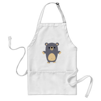 Avental Urso de Cartoon Azul Grande e Bonito