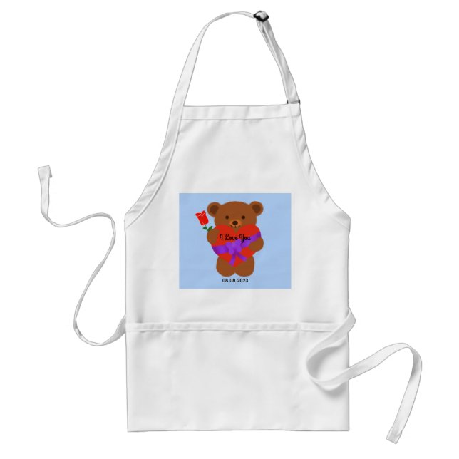 Avental Urso de Teddy Bonito #1 Apron (Frente)