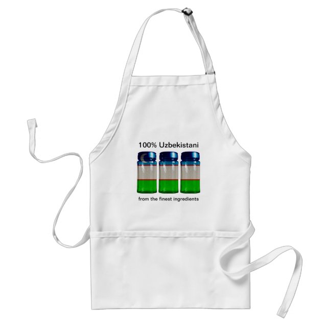 Avental Usbequistão Flag Spice Jars Apron (Frente)