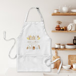 Avental Utensílios personalizados de Cozinhar de Cozinha d<br><div class="desc">Cozinhe em estilo com esta placa adulta personalizada que apresenta uma ilustração em aquarela de utensílios de cozinhar de madeira. Com o encanto utenssil da cozinha escandinava e a escrita elegante, é perfeito para assar, cozinhar ou dar como um acessório exclusivo da cozinha. Uma obrigação para cozinheiros e cozinheiros domésticos...</div>